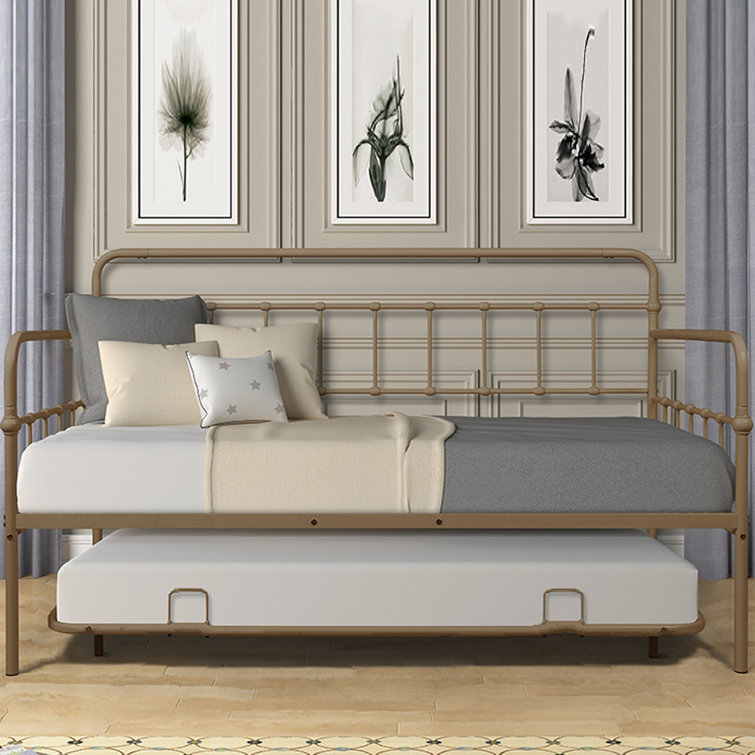 Red Barrel Studio® Ascanio Twin Iron Daybed with Trundle Wayfair